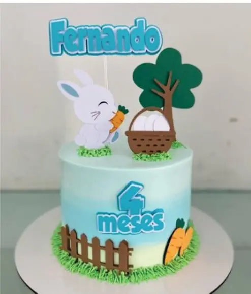 Topo de Bolo Páscoa Coelhinho
