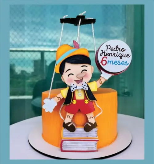 Topo de Bolo Pinóquio