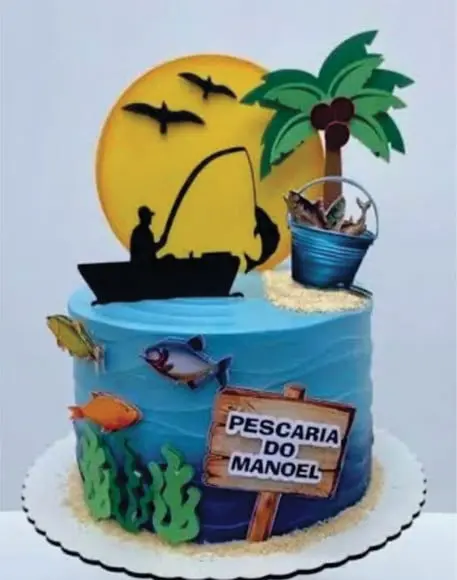 Topo de Bolo Pescador