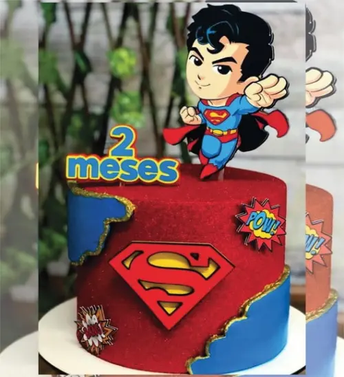 Topo de Bolo Superman