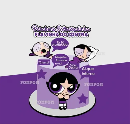 Topo de Bolo Super Poderosas Docinho