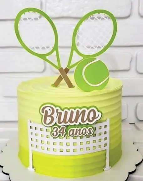 Topo de Bolo Tênis