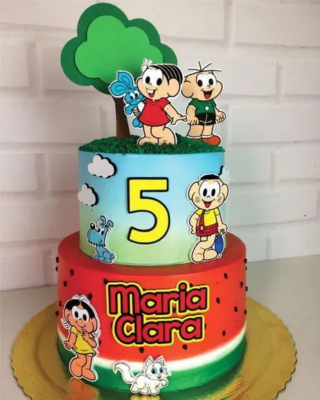 Topo de Bolo Turma da Monica
