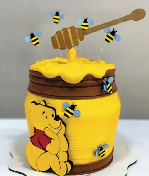 Topo de Bolo Ursinho Pooh