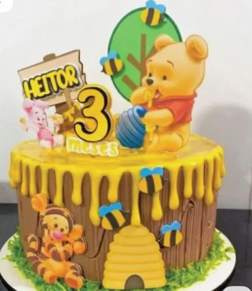 Topo de Bolo Ursinho Pooh