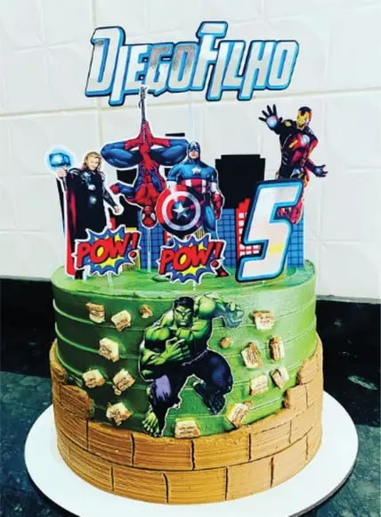 Topo de Bolo Vingadores