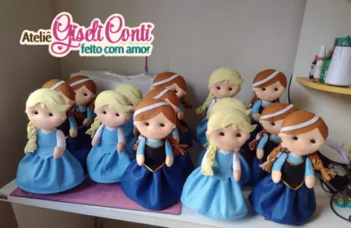 Centro de Mesa Princesa Elsa e Ana 20 cm