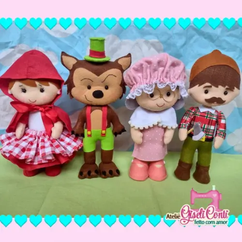 Personagens Tema Chapeuzinho Vermelho 30 cm