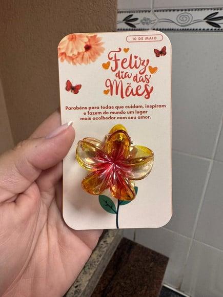 Presilha de Cabelo Flor Dia das Mães Lembrancinha Delicada