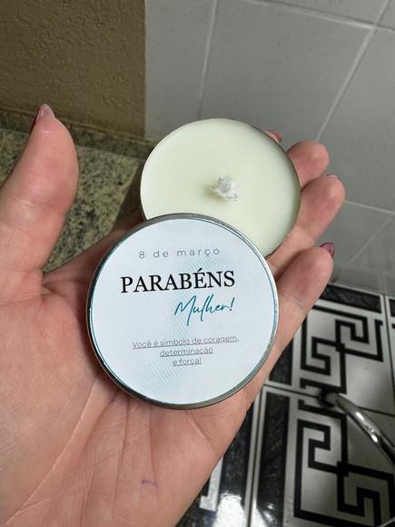 Latinha com Vela para Dia da Mulher, Lembrancinha Vela