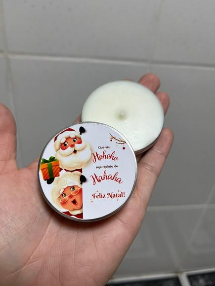 Latinha com Vela Aromática, Natal, Brinde Final do Ano