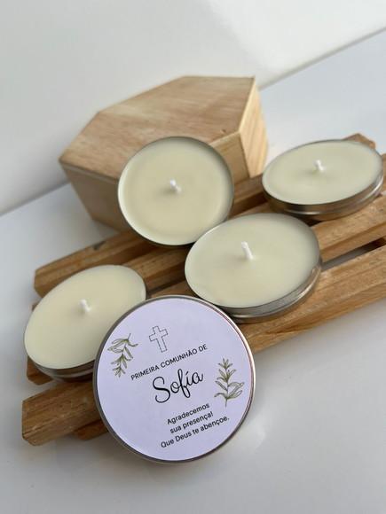 Latinha com Vela Aromática Personalizada, Batizado, Batismo