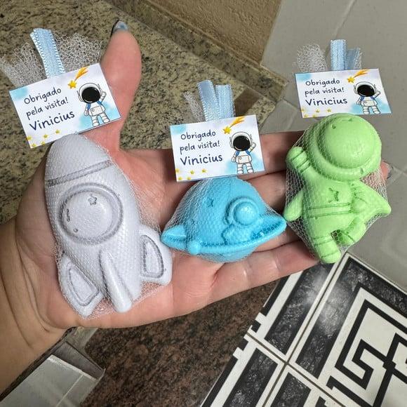 Sabonete de Astronauta Lembrancinha Maternidade Astronauta
