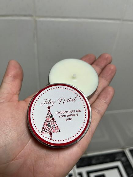 Latinha com Vela Aromática, Natal, Brinde Final do Ano