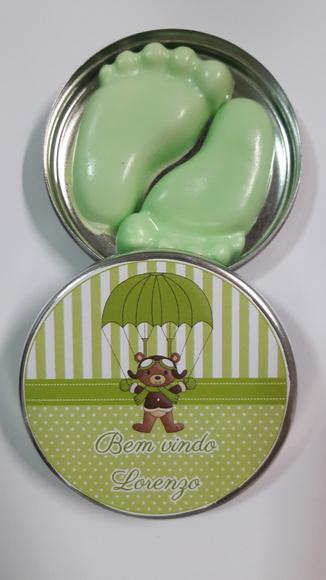 Latinha com Pezinhos, Lembrança de Chá de Bebê