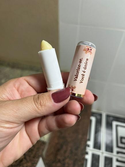 100 Manteiga de Cacau Personalizada, Brinde Dia da Mulher