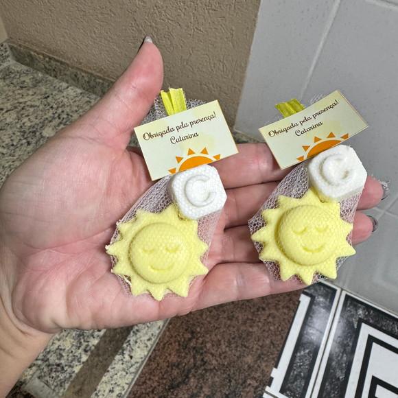 Sabonete Sol Artesanal Lembrancinha Chá de Bebê