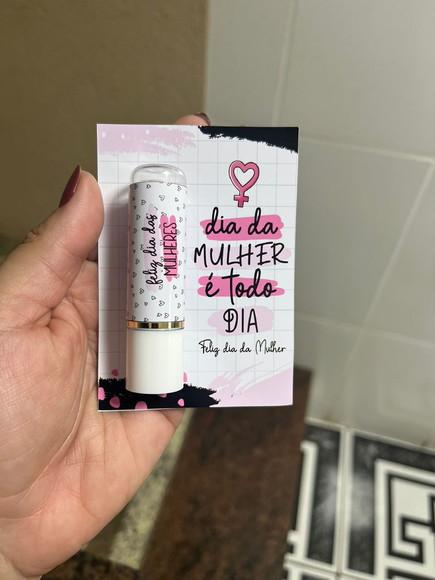 Manteiga de Cacau com Card, Lembrancinha Dia da Mulher
