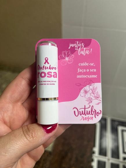 Lembrancinha Outubro Rosa Protetor Labial