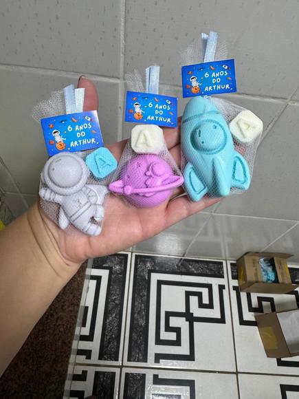 Sabonete Astronauta Lembrancinha Aniversário Infantil