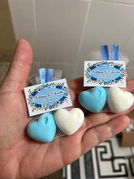 Lembrancinha Noivado, Casamento, Sabonete de Coração