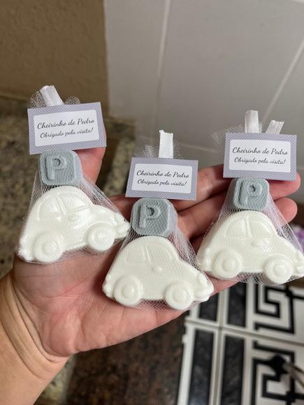 Sabonete Carrinho com Inicial, Lembrancinha Nascimento, Chá