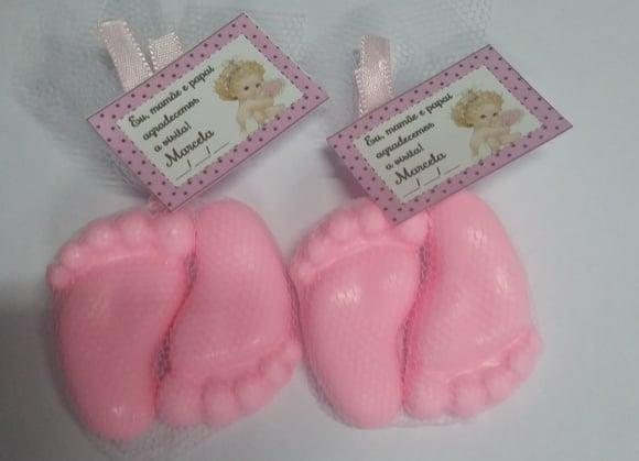 Sabonete de Pezinhos de Bebê Lembrancinha Maternidade