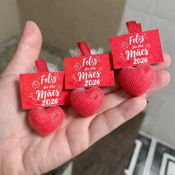 Lembrancinha Dia das Mães Sabonete Coração Personalizado