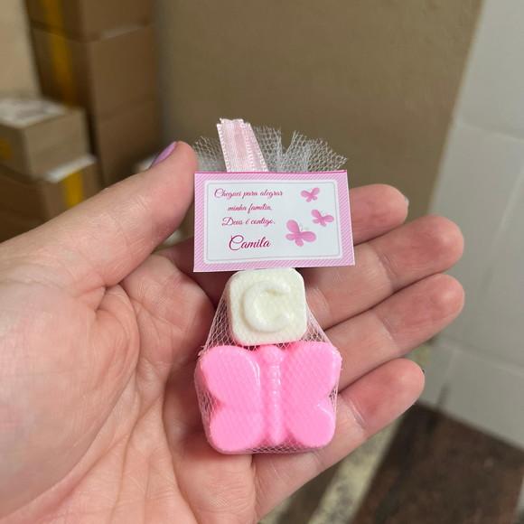 Sabonete de Borboleta com Letra, Lembrancinha Nascimento