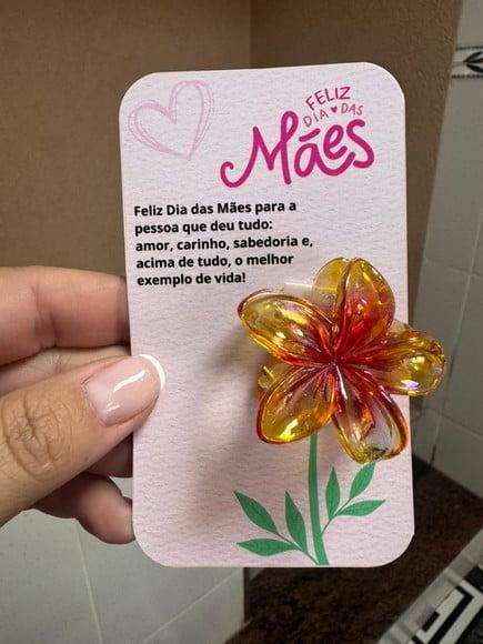 Presilha de Cabelo Flor Dia das Mães Lembrancinha Delicada