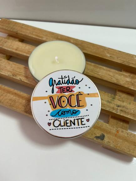 Latinha com Vela Aromática Personalizada, Brinde, Mimo