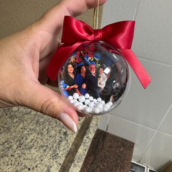 Bolinha de Natal Personalizada Lembrancinha Natal