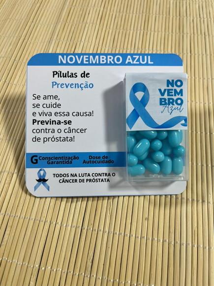 Card Novembro Azul com Pastilha Comestível