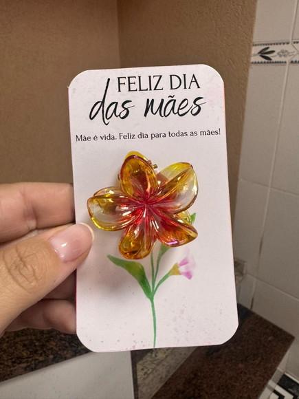 Presilha de Cabelo Flor Dia das Mães Lembrancinha Delicada