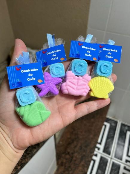 Sabonete Fundo do Mar com Inicial Lembrancinha Personaliza