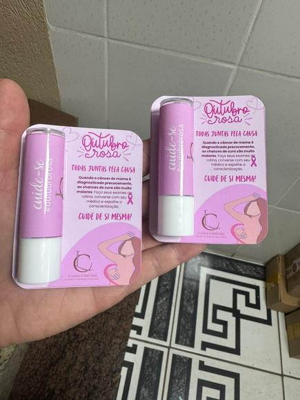 Lembrancinha Outubro Rosa Protetor Labial