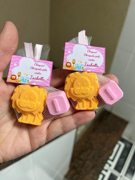 Sabonete Leãozinho, Lembrancinha Safari com Inicial, Leão