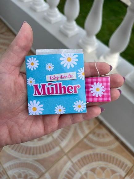 Card com Saquinho de Chá, Dia das Mulheres, Lembrancinha