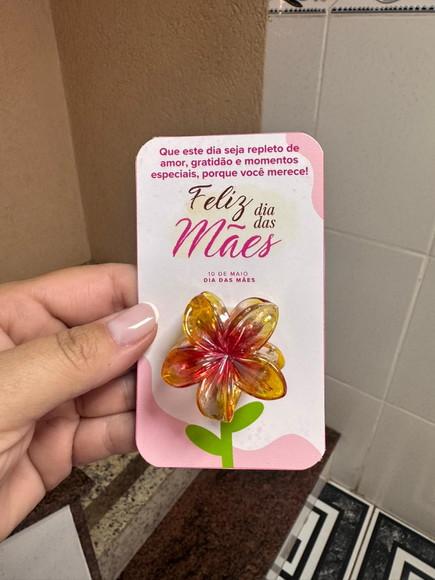 Presilha de Cabelo Flor Dia das Mães Lembrancinha Delicada