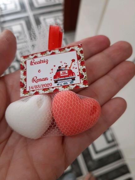 Lembrancinha Noivado, Casamento, Sabonete De Coração