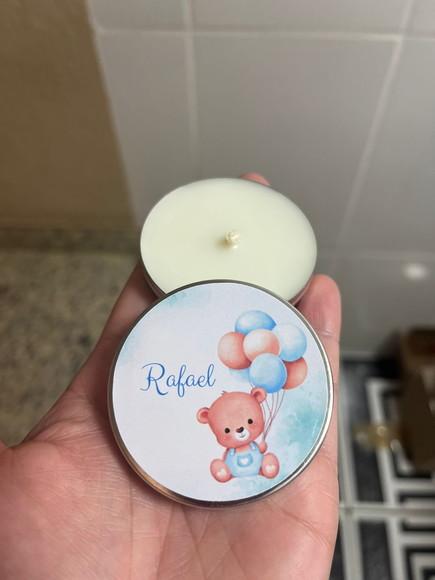 Latinha com Vela Aromática Nascimento, Lembrancinha
