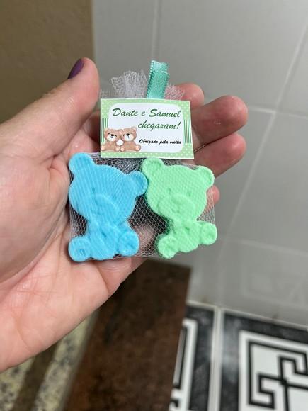 Sabonete de Ursinho, Gêmeos, Chá Revelação, Lembrancinha