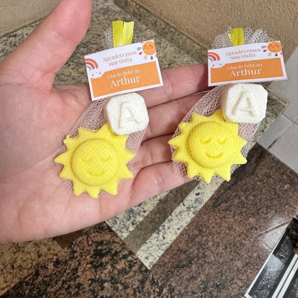 Sabonete Sol Lembrancinha de Nascimento