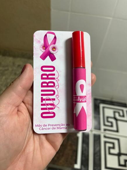 Lip Gloss Labial Transparente Brinde Outubro Rosa