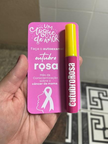Lip Gloss Labial Transparente Brinde Outubro Rosa