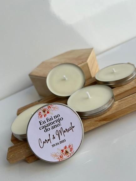 Latinha com Vela Aromática Personalizada, Casamento, Noivado
