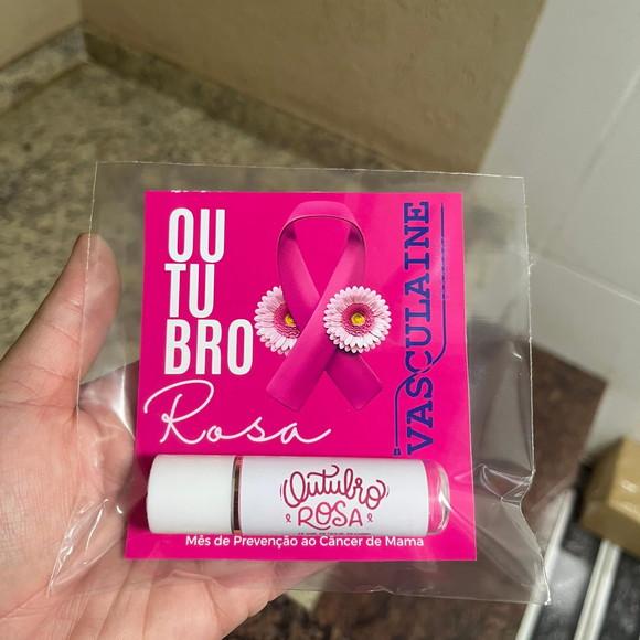 150 Manteiga de Cacau, Outubro Rosa com Cartão, Lembrancinha