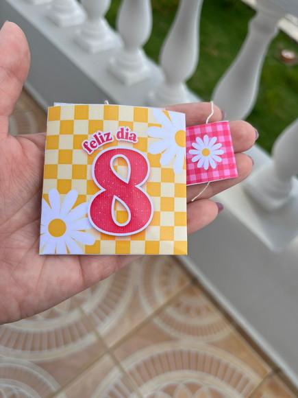 Card com Saquinho de Chá, Dia das Mulheres, Lembrancinha