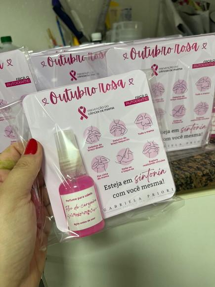 Brinde Outubro Rosa, Perfume de Cabelo, Spray Cabelo