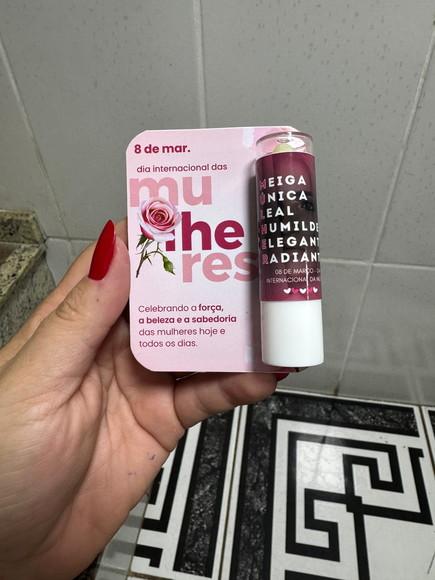 Manteiga de Cacau com Card, Dia da Mulher, Brinde